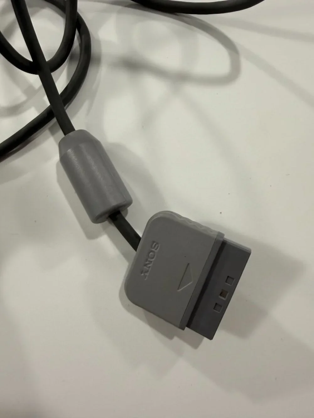 OEM Sony PlayStation PS1 PS2 Gray Wired Controller SCPH-1080 Genuine